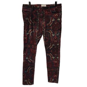 Denim & Supply Ralph Lauren Corduroy Southwestern Boho‎ Womens Aztec Pants sz 30